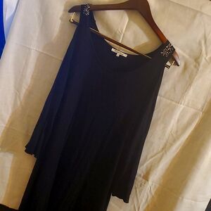 Violet Ruby black off shoulder cocktail dress